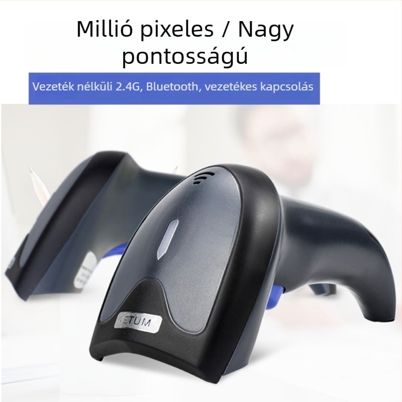 Magas pontosságú 2D vezeték nélküli kézi vonalkódolvasó Bluetooth QR-kódokhoz