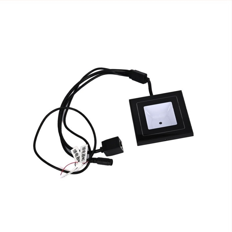 Hozzáférés-ellenőrző 1D/2D kódolvasó modul NFC-kártyaolvasóval, TCP/IP kommunikációval, QR-kód modul, 86x86x32 mm ház