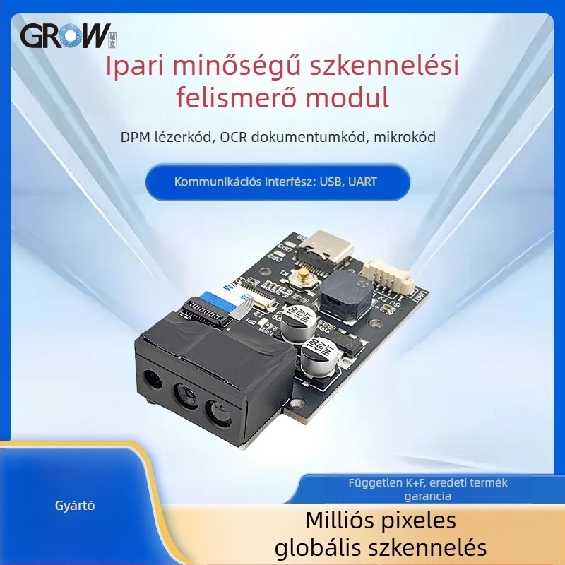 GM69Pro Ipari kategóriás nagy felbontású szkennelő modul OCR dekóderrel, beépített DMP lézerkód olvasó
