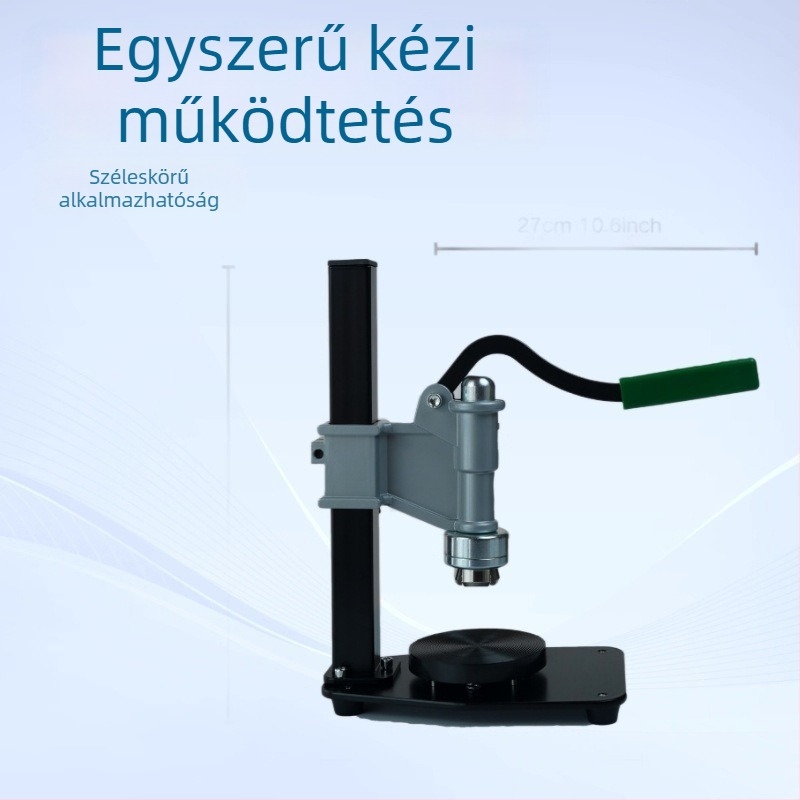 Asztali kézi záróberendezés orális oldatok és infúziós üvegek lezárására
