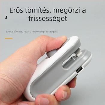 Hordozható háztartási mini tasakzáró — kézi záró készülék élelmiszer-tasakokhoz