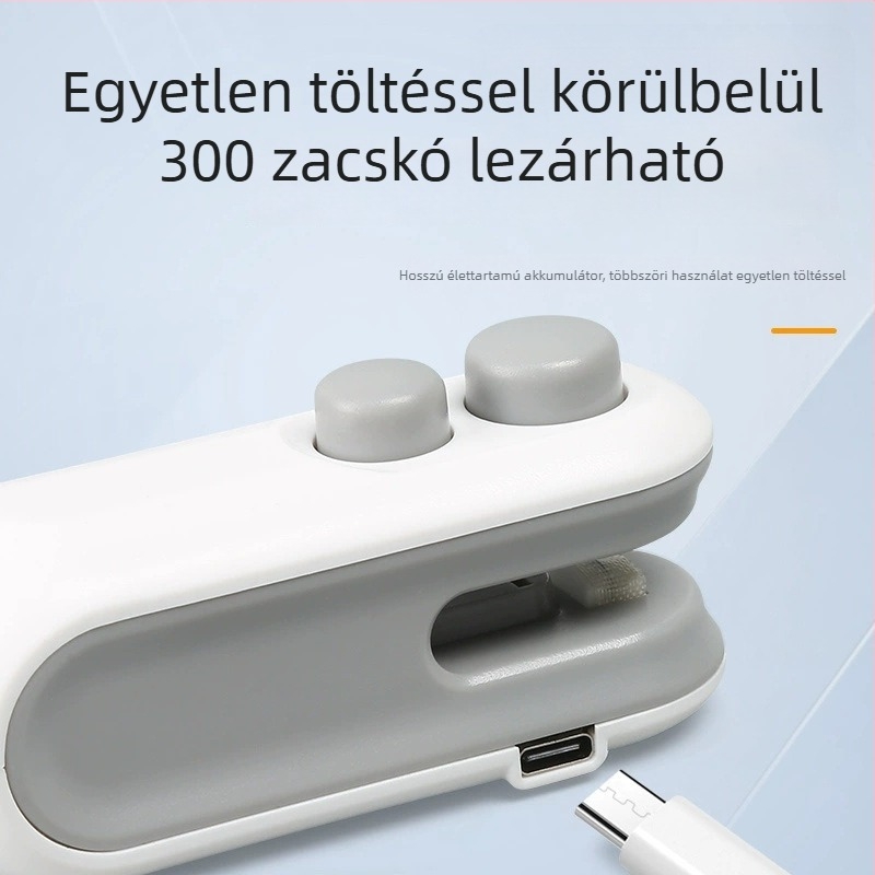 Hordozható háztartási mini tasakzáró — kézi záró készülék élelmiszer-tasakokhoz