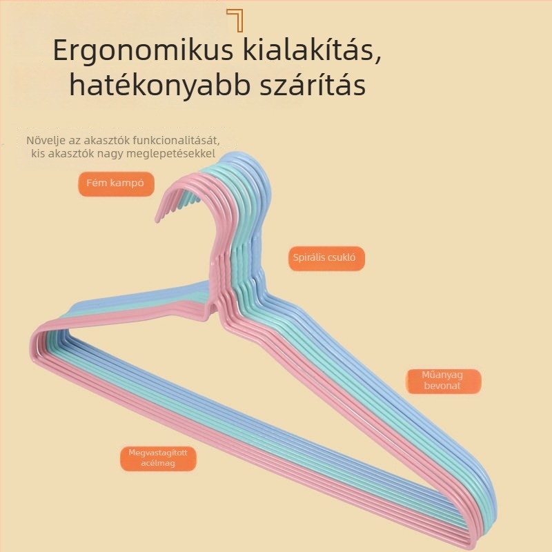 Hosszú, extra vast ruhafogas vasból – erős, varrat nélküli dizájn felnőtteknek