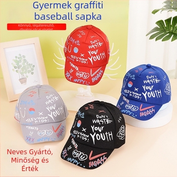 Gyerekeknek készült nyári baseball sapka koreai stílusban, UV védelemmel, aranyos karikatúra dizájn, 4-6 éveseknek