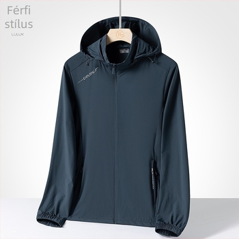 70D Ice Silk UPF50+ napsugár elleni szélvédő kabát férfiaknak, nyár, páros kiadás