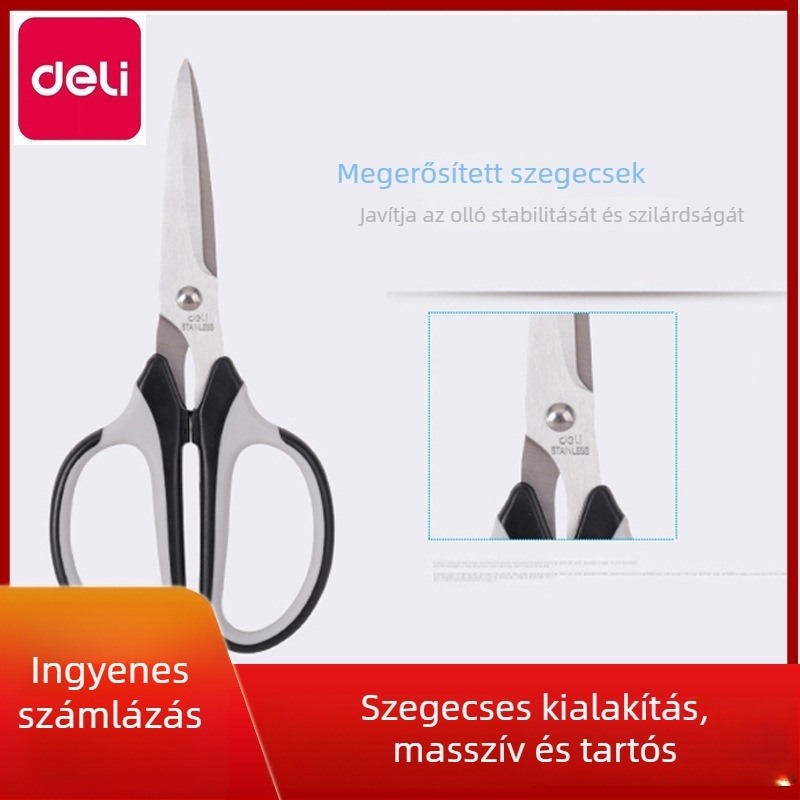 Deli 6001 Rozsdamentes acél papírvágó kés irodába, otthonra és iskolába, 6018 papírvágó kés