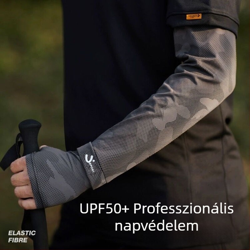 Férfiaknak szóló nyári ice silk karvédő – laza szabású UV-védelmet nyújt vezetéshez és kerékpározáshoz