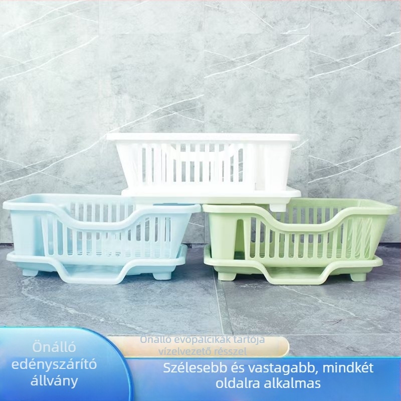 Moderne edény- és pohárszárító állvány – tálakhoz, poharakhoz és evőeszközökhöz