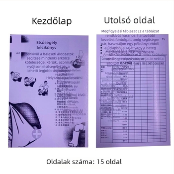 Chi-aid Subang 01 Elsősegély Kézikönyv vészhelyzeti biztonsági ismeretekkel és elsősegély-készlet kiegészítőkkel