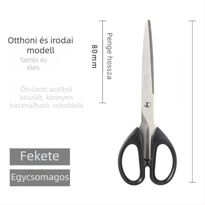 N2248.49 irodai és otthoni használatra, biztonságos kézműveseknek, konyhához és higiénéhez, papírvágó olló, erőfeszítés-kímélő, nagy és közepes méret