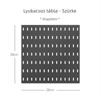Fúrás nélküli perforált falipanel – otthoni használatra, fürdőszoba, kollégium és konyha számára falra szerelhető polc és tároló.