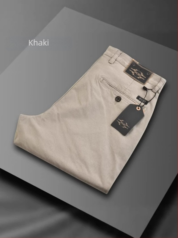 Férfi magas derekú, mindennapi nadrág üzleti–casual stílushoz, egyenes szabású, elegáns eséssel