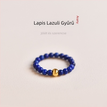 Lápisz-lazuli gyűrű – uniszex, minimalist dizájn pároknak