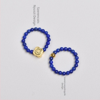 Lápisz-lazuli gyűrű – uniszex, minimalist dizájn pároknak