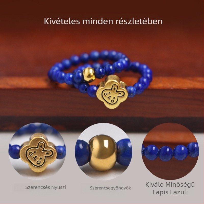 Lápisz-lazuli gyűrű – uniszex, minimalist dizájn pároknak