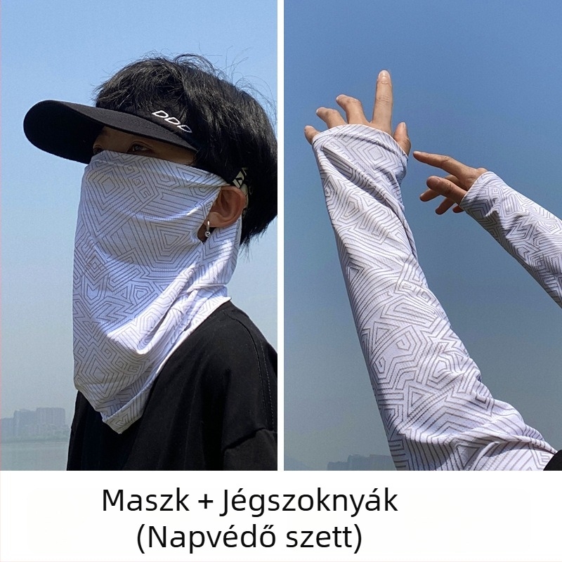 Férfiaknak hűsítő napvédő ujjvédők, laza, légáteresztő, nagy méret, nyárra – horgászathoz és vezetéshez