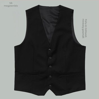 Új őszi férfi slim-fit mellény, Koreai stílusú öltöny mellény formális viselethez és esküvőkhöz