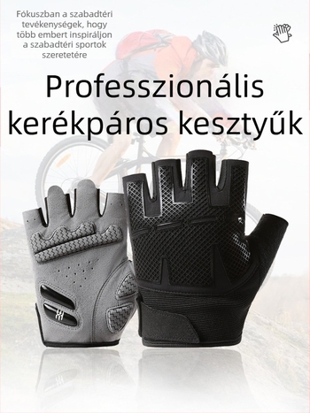Leaper férfi félujjas edzőkesztyű – csúszásmentes, bőrkeményedés elleni, edzés súlyzókkal, húzásokhoz, kettlebellhez és kerékpározáshoz