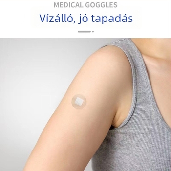 Eldobható kerek orvosi légáteresztő PU vízálló tapasz, átmérő 25 mm