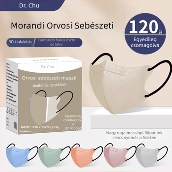 Doctor Chu Morandi 3D sztereoszkópikus orvosi sebészeti maszk, egyszer használatos, háromrétegű, felnőtteknek
