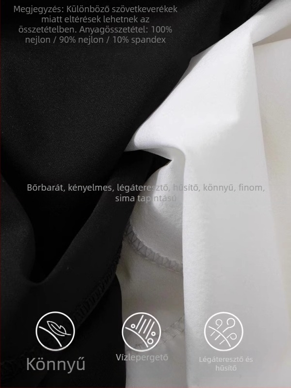 Fekete női UV-védő dzseki nyárra — slim-fit, vékony, gyorsan száradó, hűsítő anyag