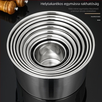 Rozsdamentes acélból készült kör alakú fűszertartó fedővel, mágnesmentes, vastagított kivitel, kereskedelmi szállodai konyhákhoz