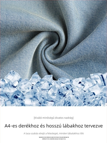 Női Tencel denim rövidnadrág, magas derekú, karcsú és lazán szabott vágás, könnyű nyár, hűs selymes érzet