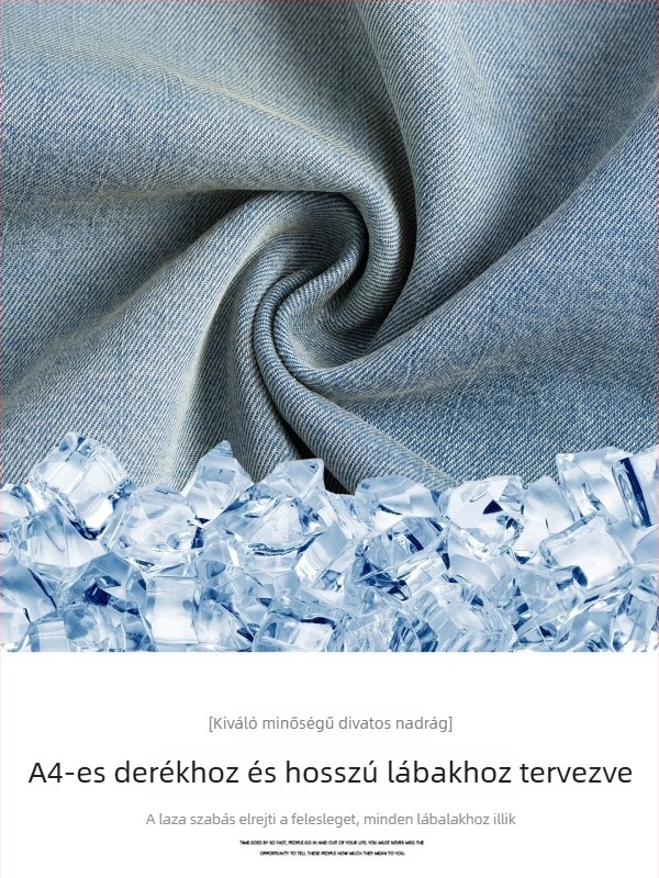 Női Tencel denim rövidnadrág, magas derekú, karcsú és lazán szabott vágás, könnyű nyár, hűs selymes érzet