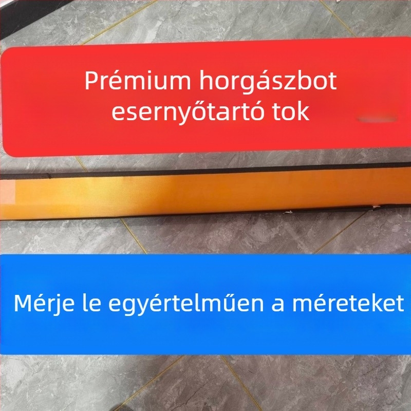 Horgász esernyő kemény héjjal, cipzáras tokkal és kiegészítőkkel; felszerelés táska és botzsák