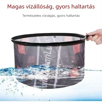 Alumínium ötvözetből készült hálófej integrált kerettel — anti-horgos tervezés, versenyszerű muska horgászathoz