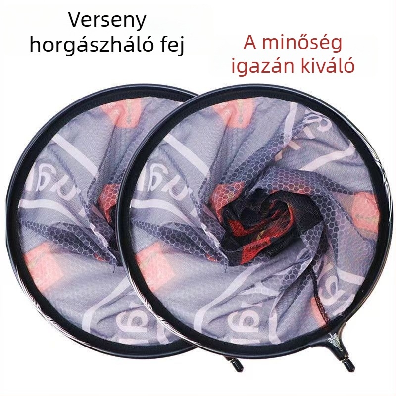 Alumínium ötvözetből készült hálófej integrált kerettel — anti-horgos tervezés, versenyszerű muska horgászathoz