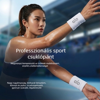 Sportos csuklópánt edzésre: rándulás elleni védelem, ínhártya védelem, izzadságot felszívó, lélegző, minden sporthoz (kosárlabda, tollas)