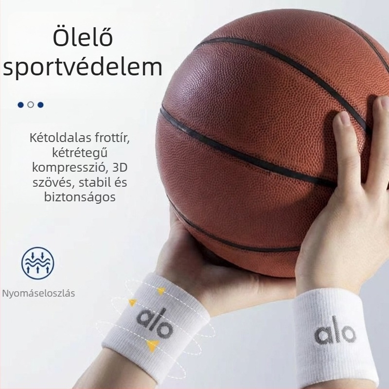 Sportos csuklópánt edzésre: rándulás elleni védelem, ínhártya védelem, izzadságot felszívó, lélegző, minden sporthoz (kosárlabda, tollas)