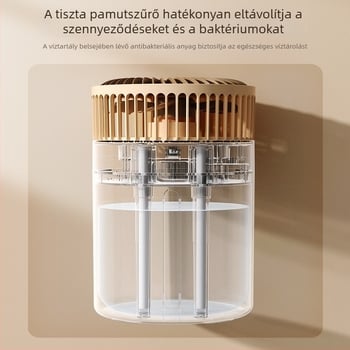 USB újratölthető mini asztali ventilátor párásítóval