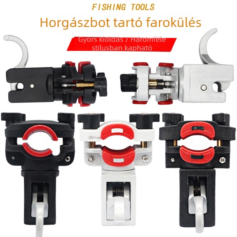 Hajóhoz készült horgászbot tartó, csipeszes rögzítő és kiegészítők