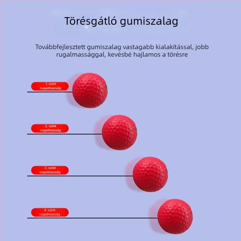 Fejre szerelhető ökölvívó reakciólabda, állítható PU hablabda – gumilabda edzéshez, sebesség