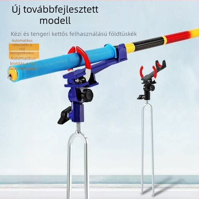 Önzáró horgászbot tartó, univerzális földi dugaszoló tartó