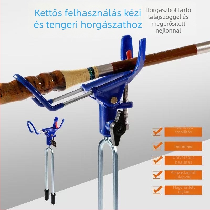 Önzáró horgászbot tartó, univerzális földi dugaszoló tartó