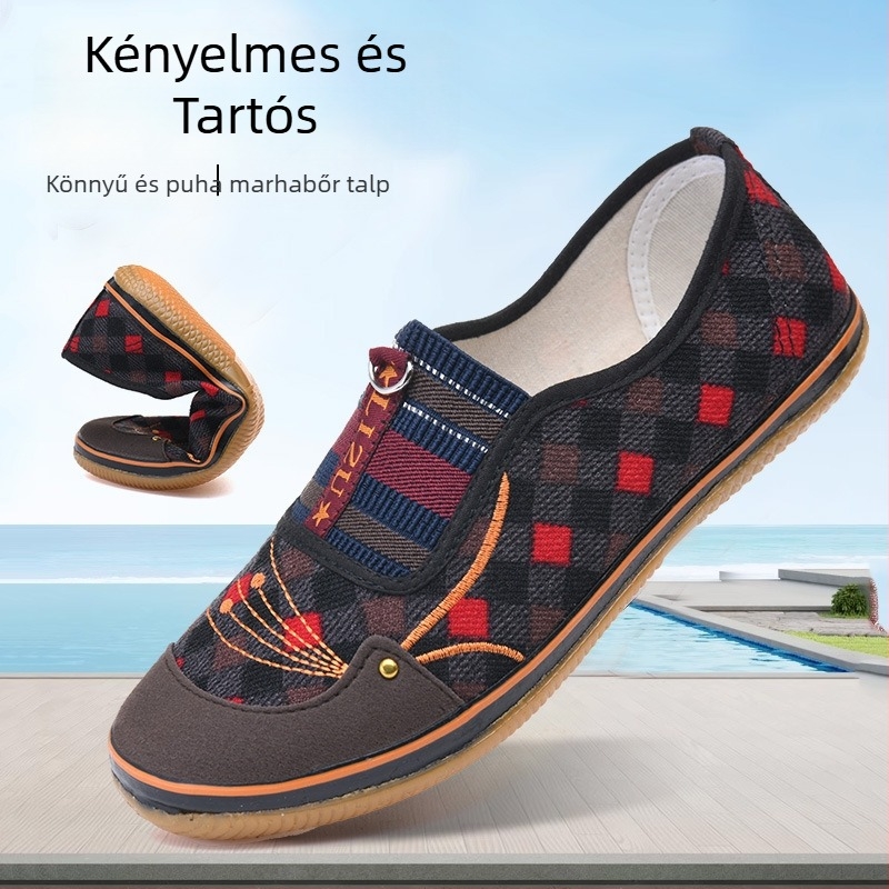 Női munkacipő gumírozott talppal, hétköznapi textilcipő, tartós csúszásmentes kialakítás