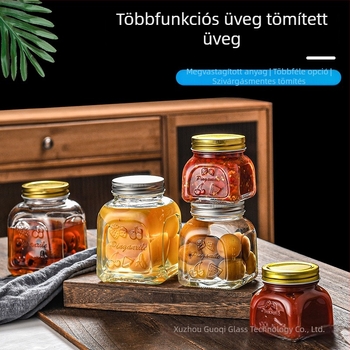 Személyre szabott boroszilikát üvegből készült zárható élelmiszer-tároló – átlátszó, hengeres kivitel