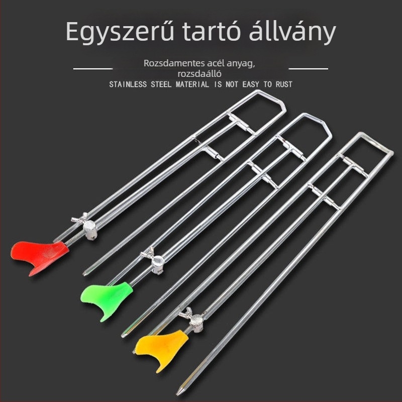 Kültéri horgászbot tartó és tengeri bot állvány, állítható, kétfunkciós