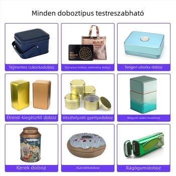 Aranyszínű kör alakú kaviárfém doboz, zárható, rozsdamentes