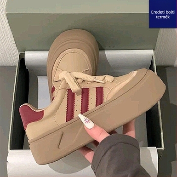Női platformos téli casual cipő, nyugati stílusban, alacsony felső rész, magasságot növelő