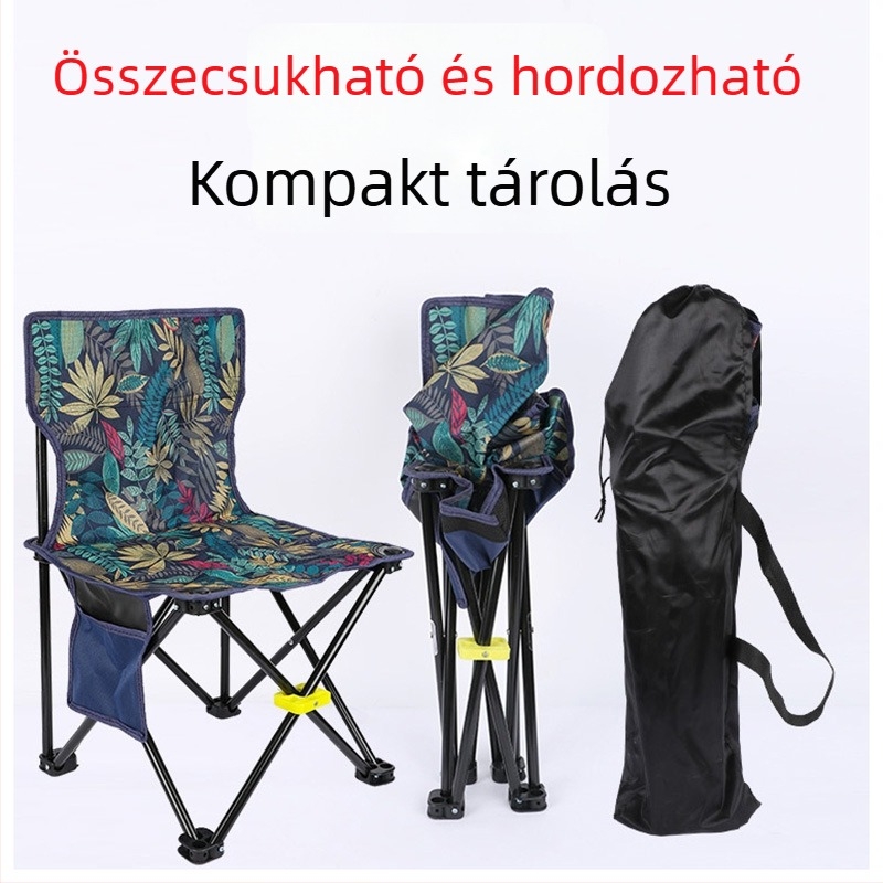 Összecsukható horgász szék – hordozható, multifunkcionális kemping szék Oxford anyagból, rajzoláshoz