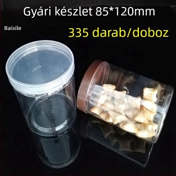 85×120 PET műanyag üveg fedővel, csomagoláshoz illatos teához, dióhoz, aszalt gyümölcsökhöz és csokoládéhoz, 550 ml