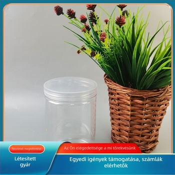PET műanyag tárolóüveg nassolnivalók, gyümölcsök, diófélék és aszalt gyümölcsök porciózott tárolásához