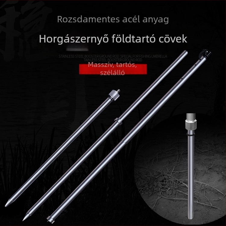 Rozsdamentes acél talp és alsó rúd horgásznapernyőhöz