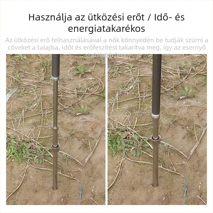 Rozsdamentes acél talp és alsó rúd horgásznapernyőhöz