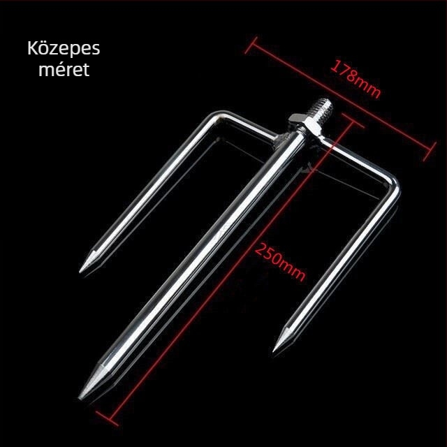 Univerzális földbázis csavar a horgásznapernyőhöz, villás tartozékkal