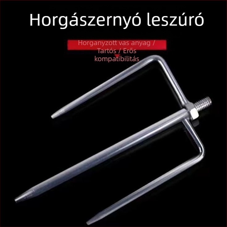 Univerzális földbázis csavar a horgásznapernyőhöz, villás tartozékkal